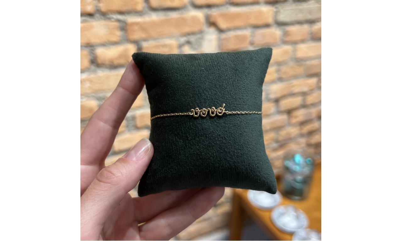 Pulseira Vovó Banho de Ouro18k.