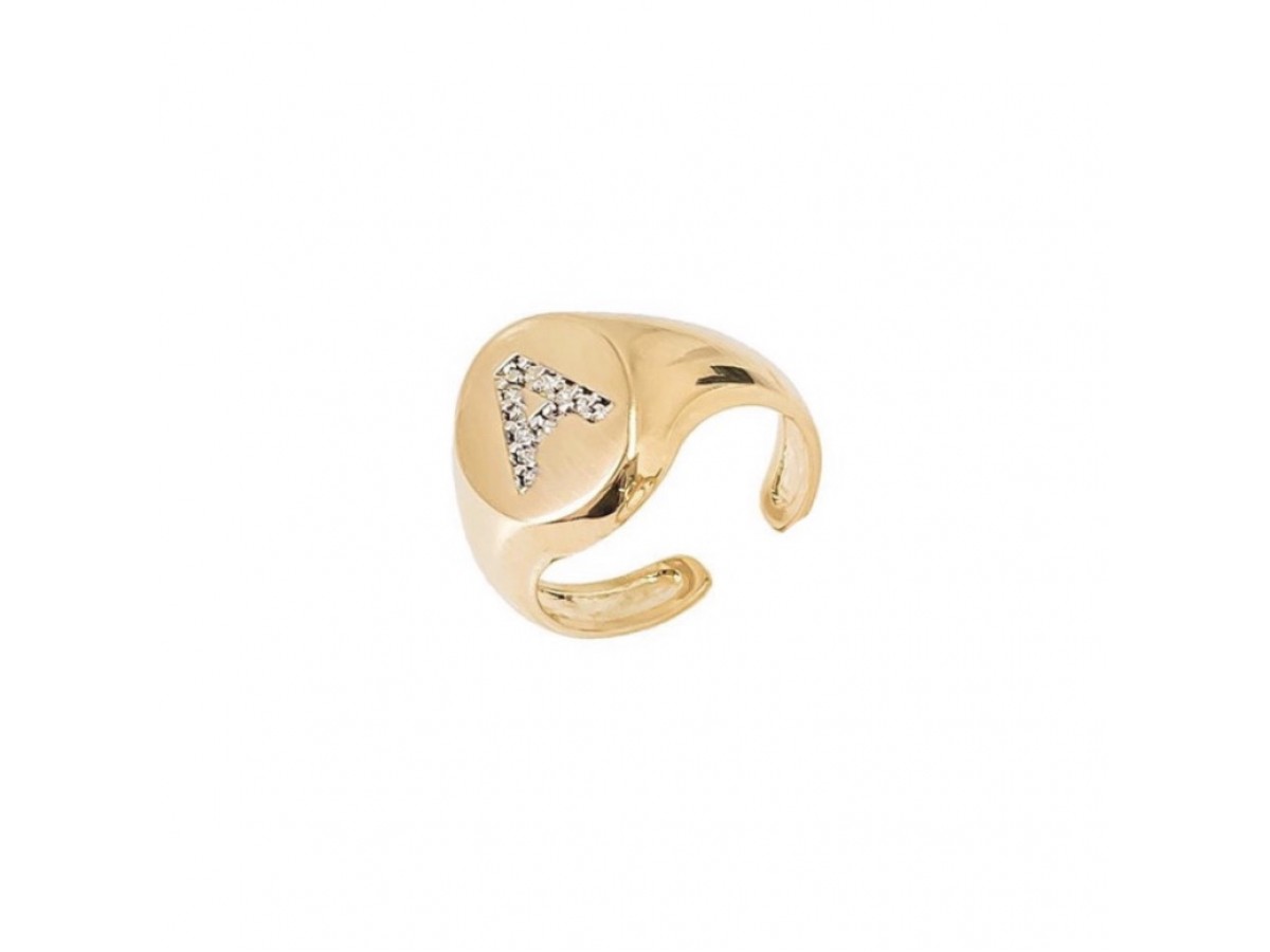 Anel de Dedinho Banho de Ouro 18k.