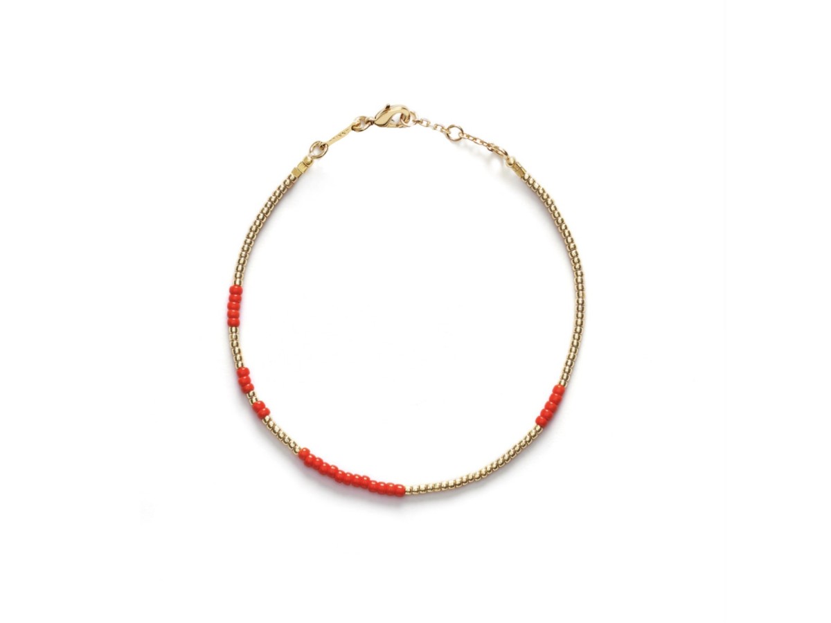 Pulseira Multielos cores Banho de Ouro 18k.