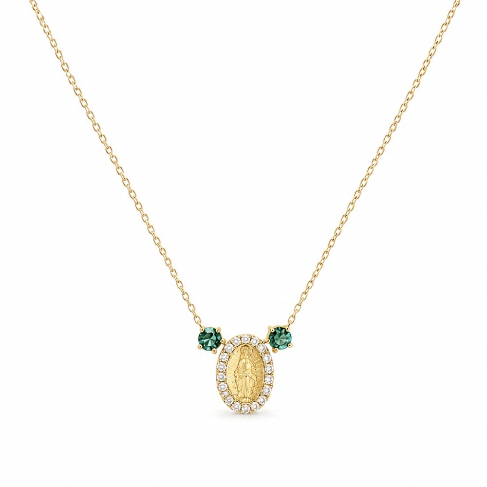Colar Medalha Nossa Senhora Mini Banho de Ouro 18k. Colar Medalha Nossa Senhora Mini Banho de Ouro 18k.