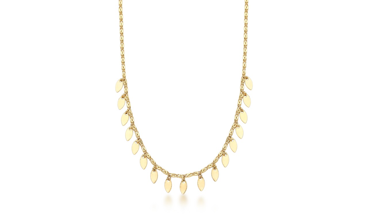 Colar Boho Gotas Banho de Ouro 18k.