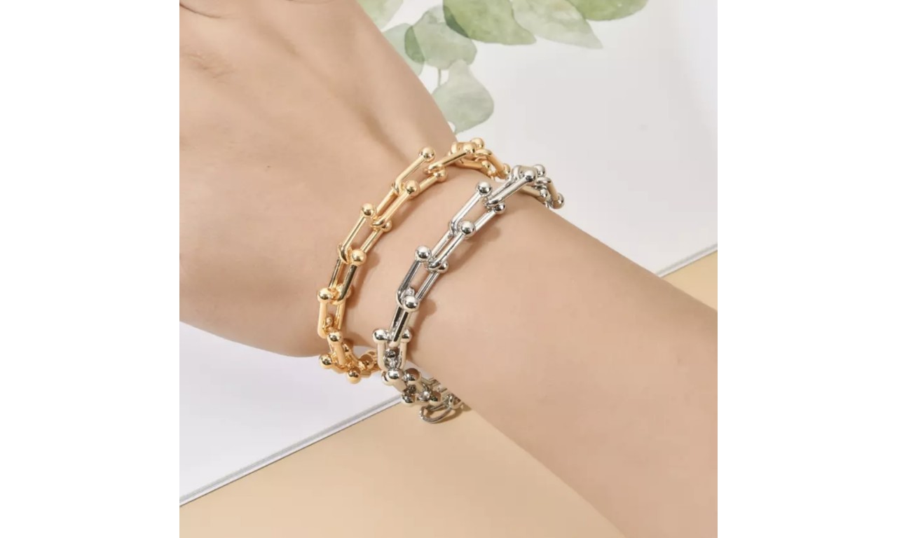 Pulseira Elos Corrente Banho de Ouro 18k