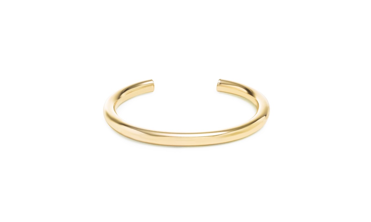 Pulseira Bracelete Tubo Banho de Ouro 18k.