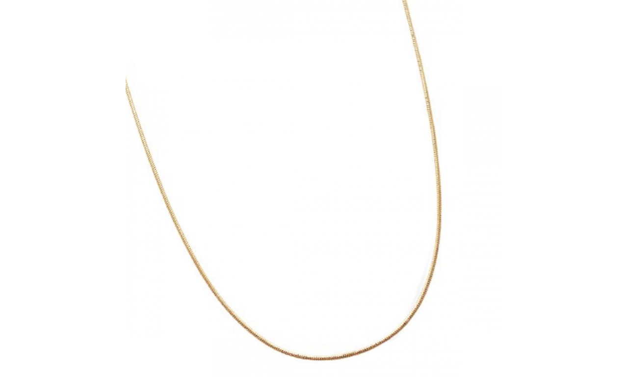 Colar Choker Rabo de Rato Banho de Ouro 18k