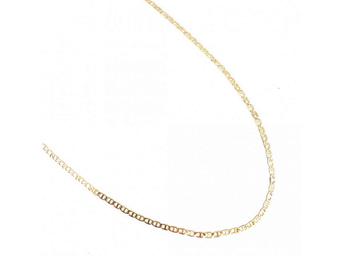 Colar Malha Portuguesa Banho de Ouro 18k.