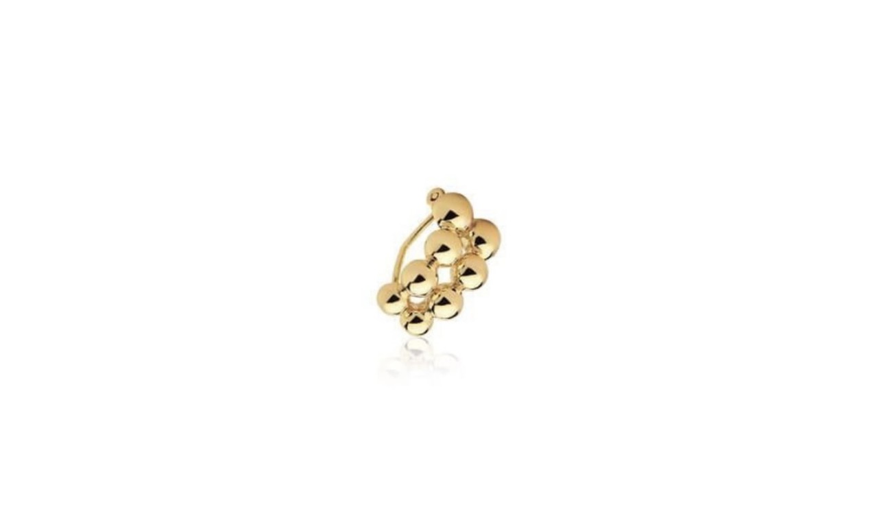 Piercing Fake Bolas Duplo Banho de Ouro 18k.