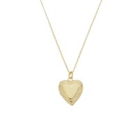 Colar Relicário Coração Banho de Ouro 18k.