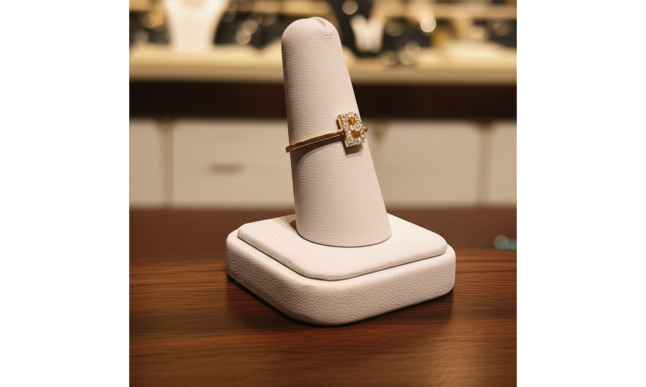 Anel Inicial Micro Cravação Banho de Ouro 18k