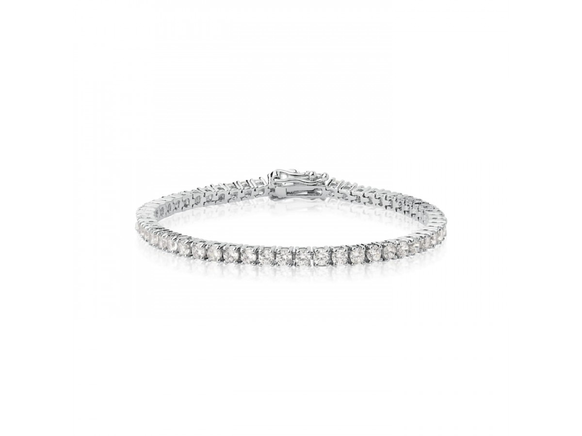 Pulseira Riviera Luxo Ródio Branco.