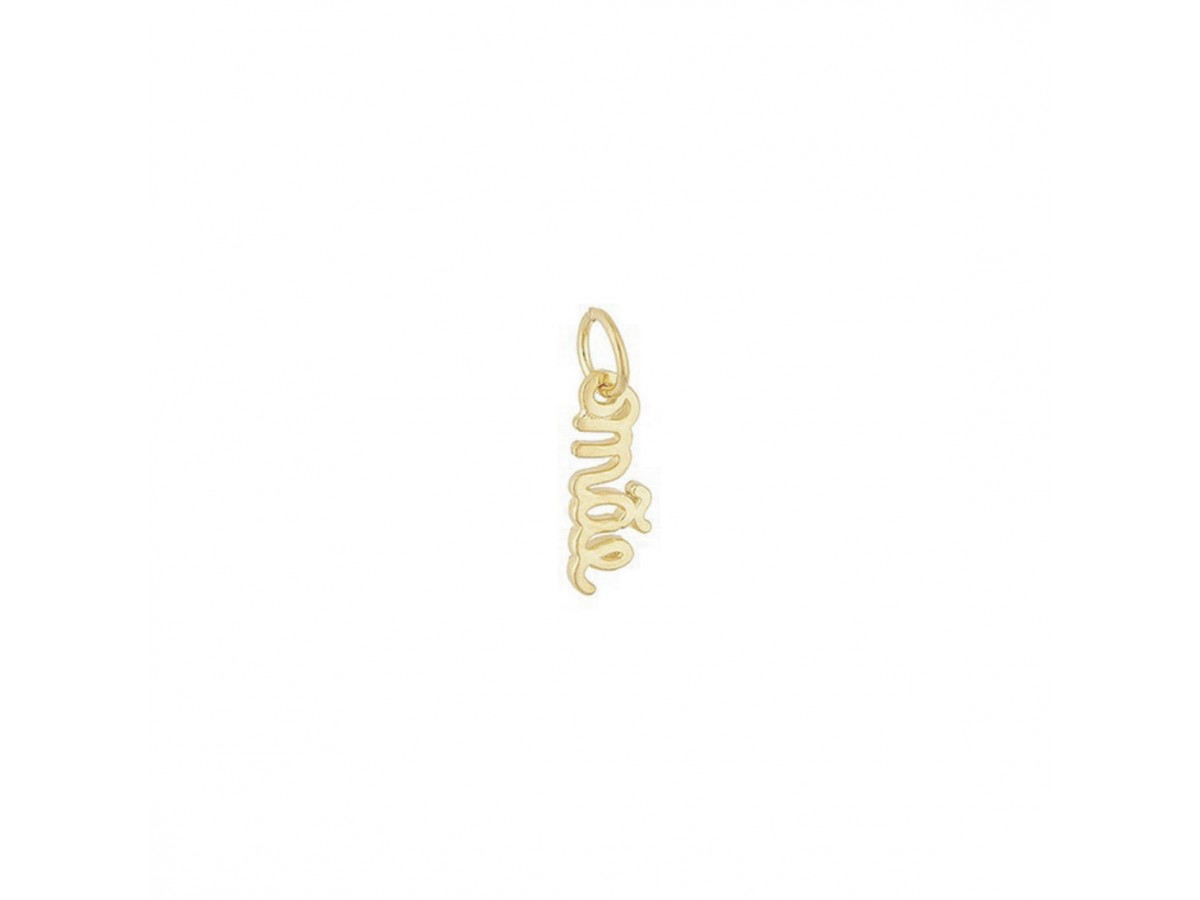 Pingente Slim Mãe Banho de Ouro 18k.