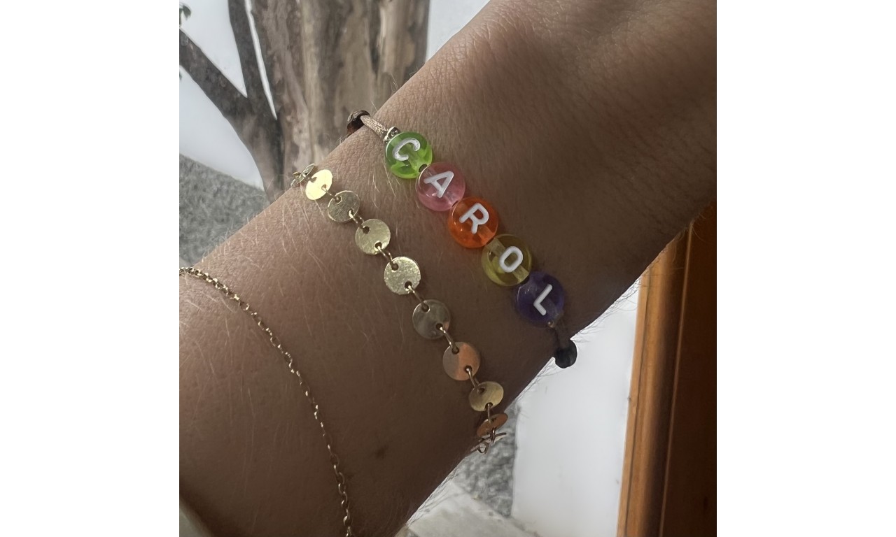 Pulseira Personalizada Divertida Fio de Seda.