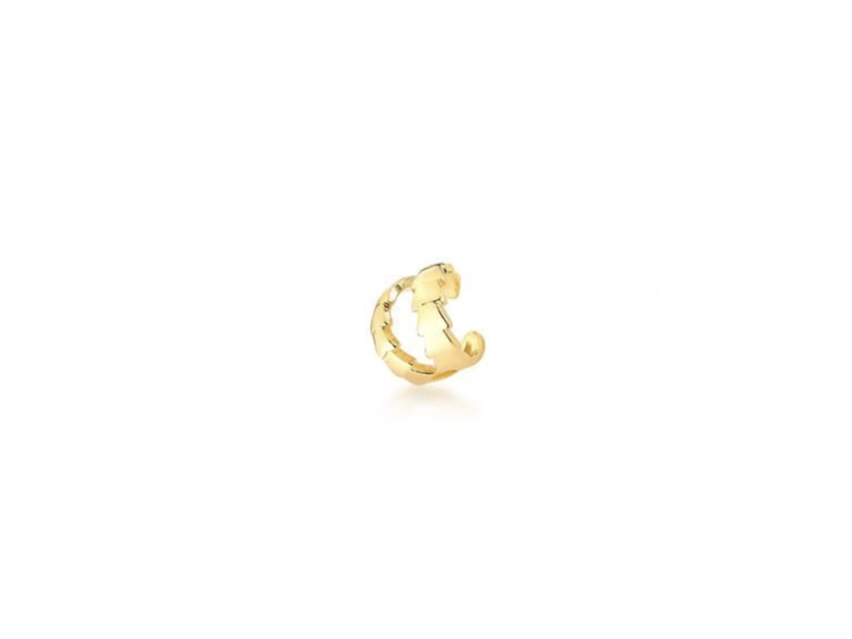 Piercing Fake Escamas Banho de Ouro.