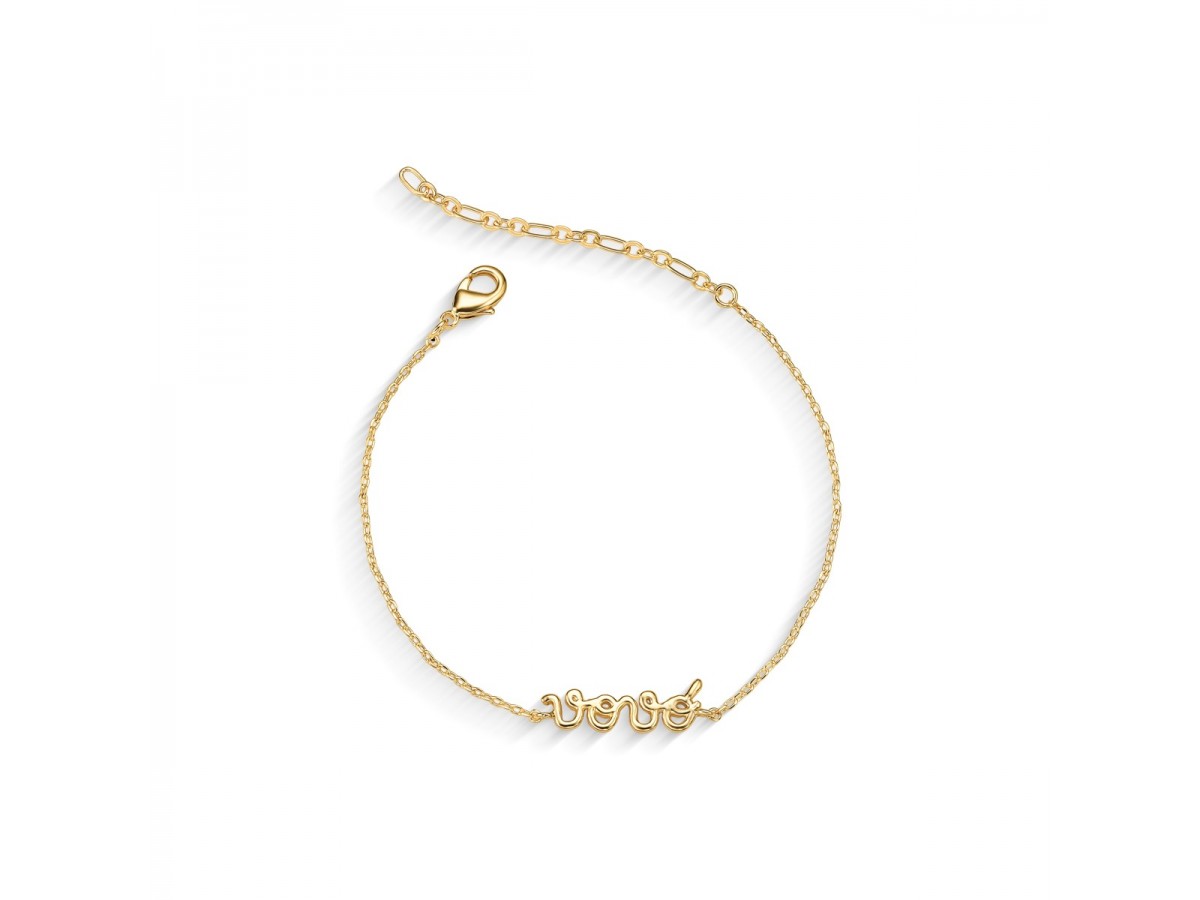 Pulseira Vovó Banho de Ouro18k.
