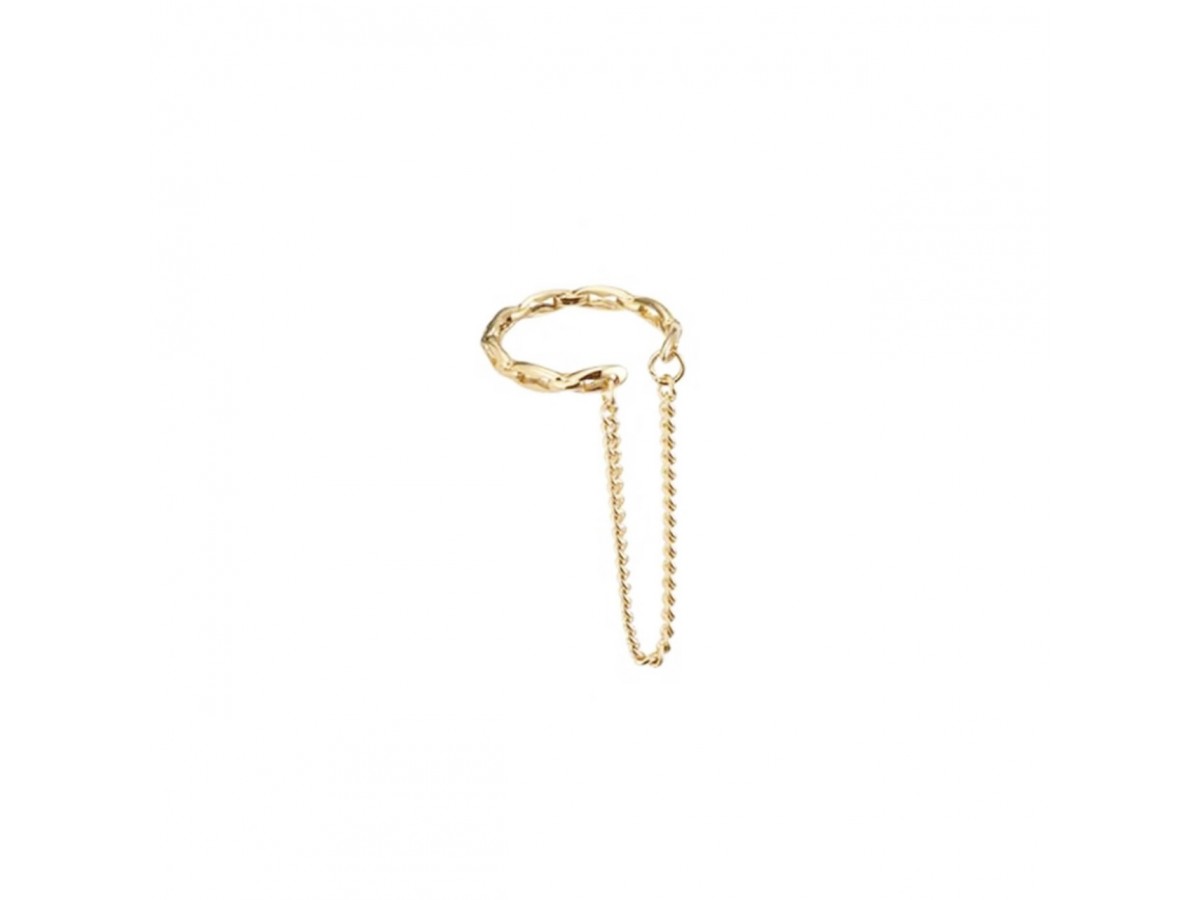 Piercing Fake Corrente Banho de Ouro 18k.