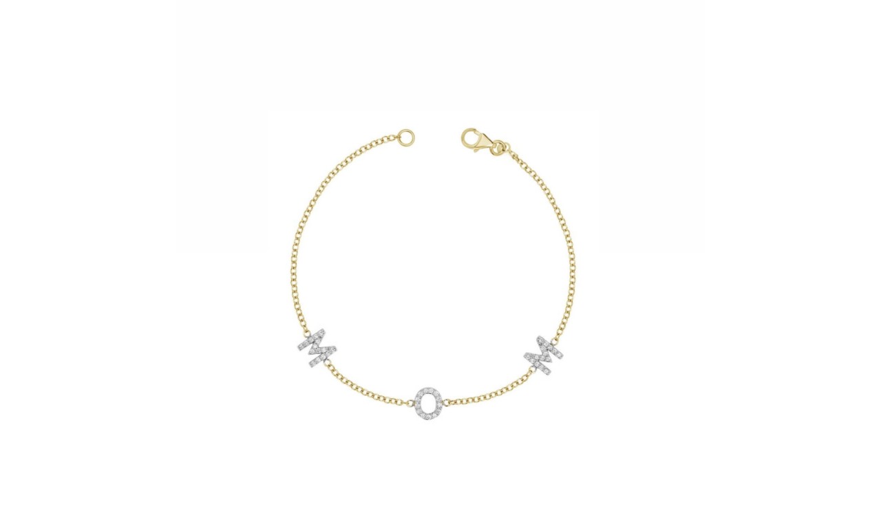 Pulseira Personalizada Micro Cravação Banho de Ouro 18k.