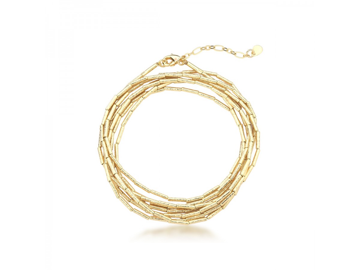 Pulseira Canutilhos Maxi Banho de Ouro 18k.