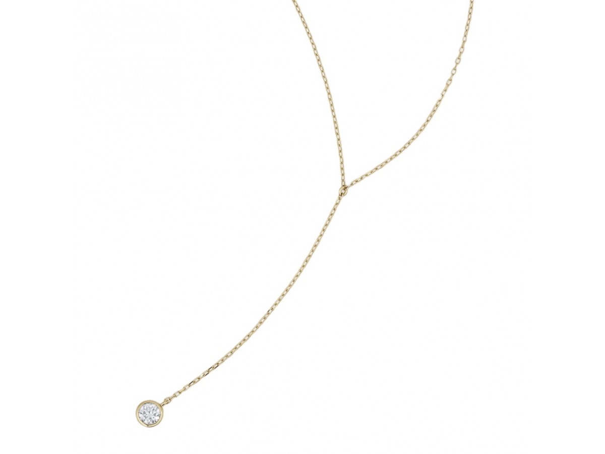 Colar Gravatinha Ponto de Luz Banho de Ouro 18k