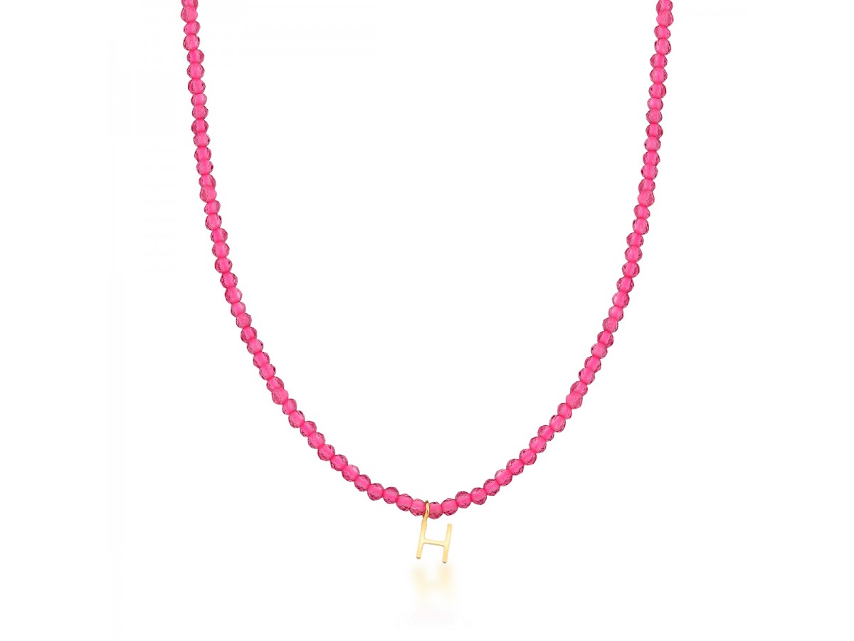 Colar Espinélio (com ou sem letra) Banho de Ouro 18k.