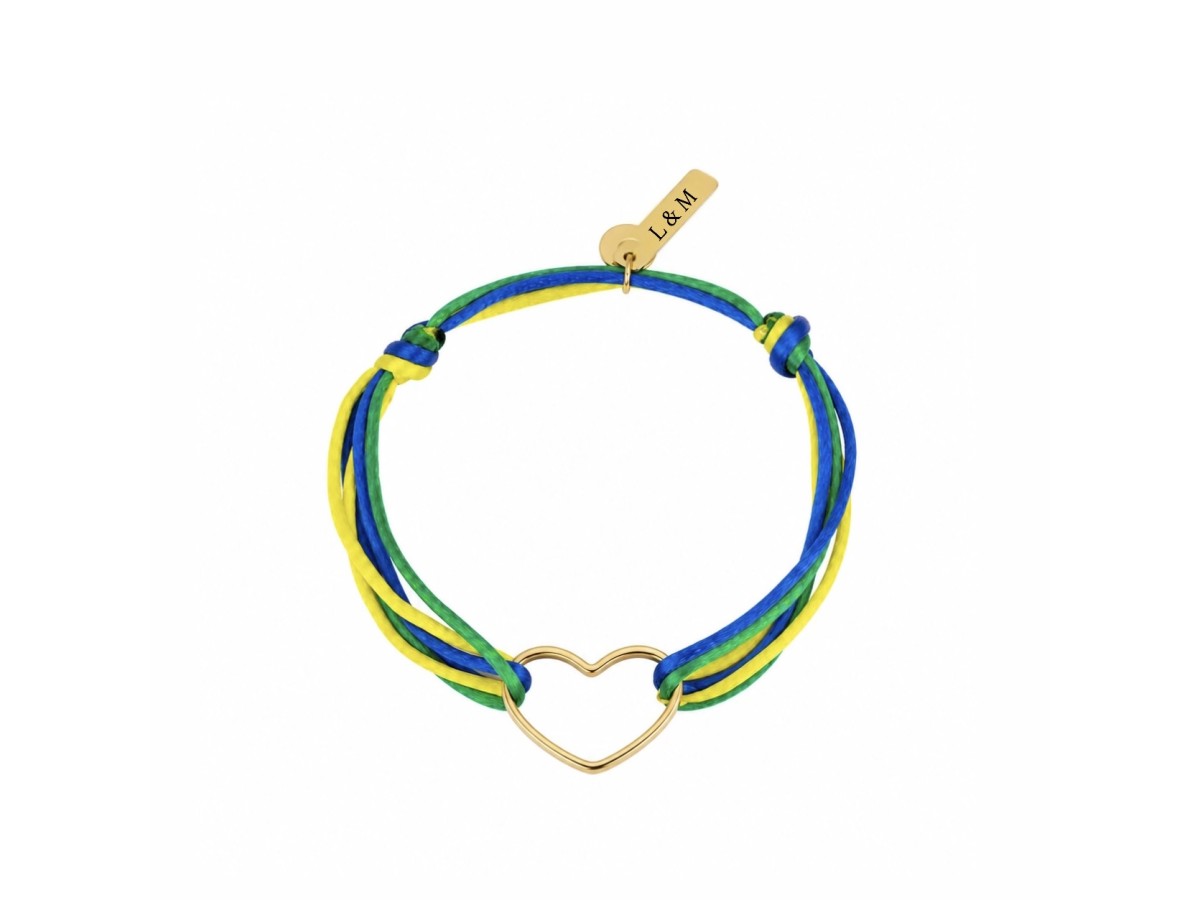 Pulseira Brasil Personalizada Banho de Ouro 18k.