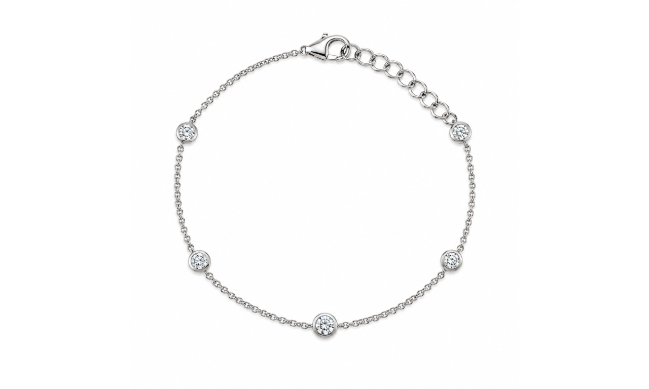 Pulseira Pontos de Luz Ródio Branco.