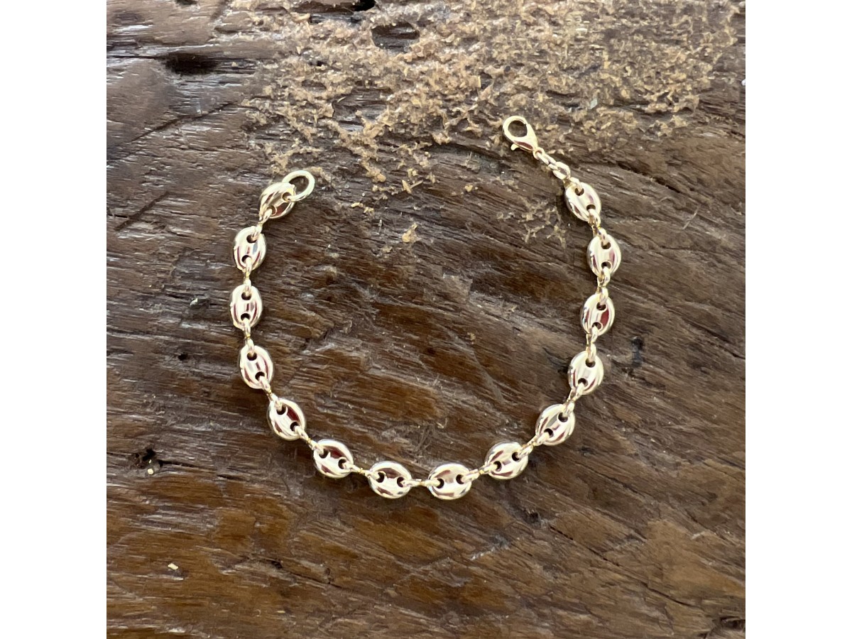 Pulseira Sob Medida Corrente Fecho Boia Banho de Ouro 18k.