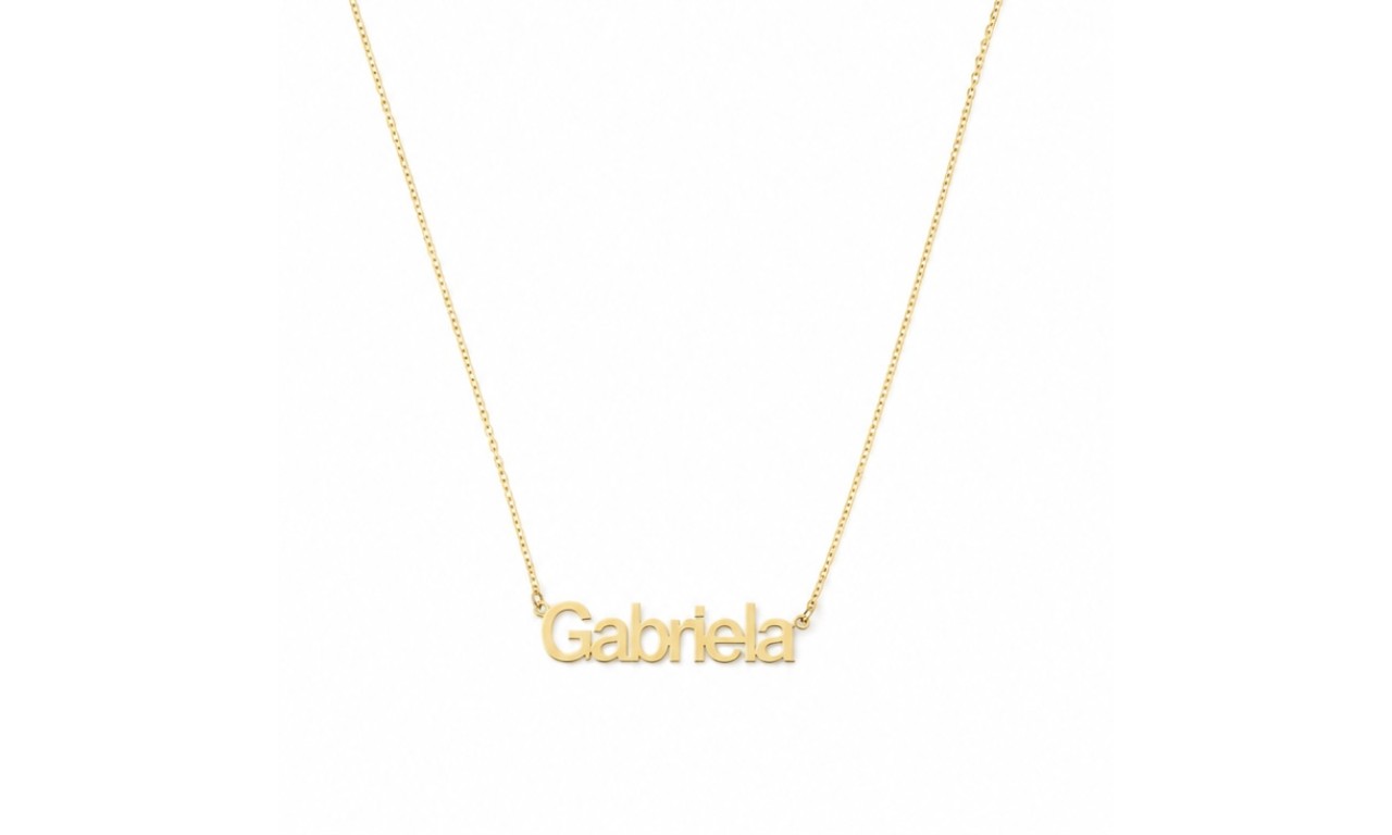 Colar Nome Banho de Ouro 18k.