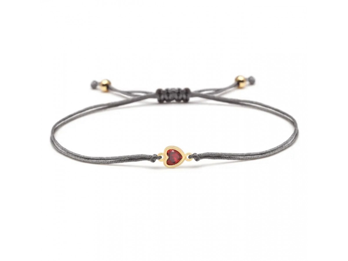 Pulseira Coração Ponto de Luz Banho de Ouro 18k.