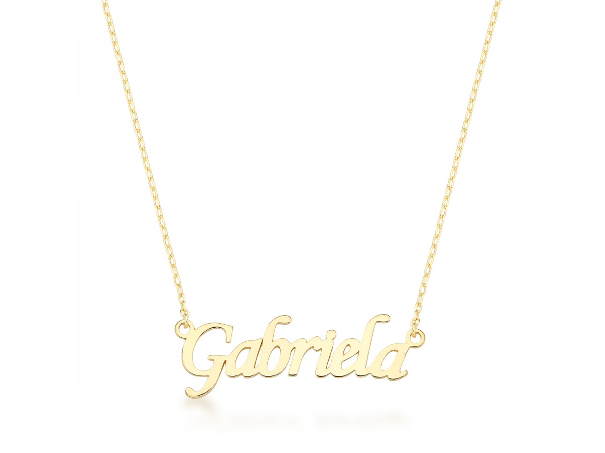 Colar Nome Banho de Ouro 18k.