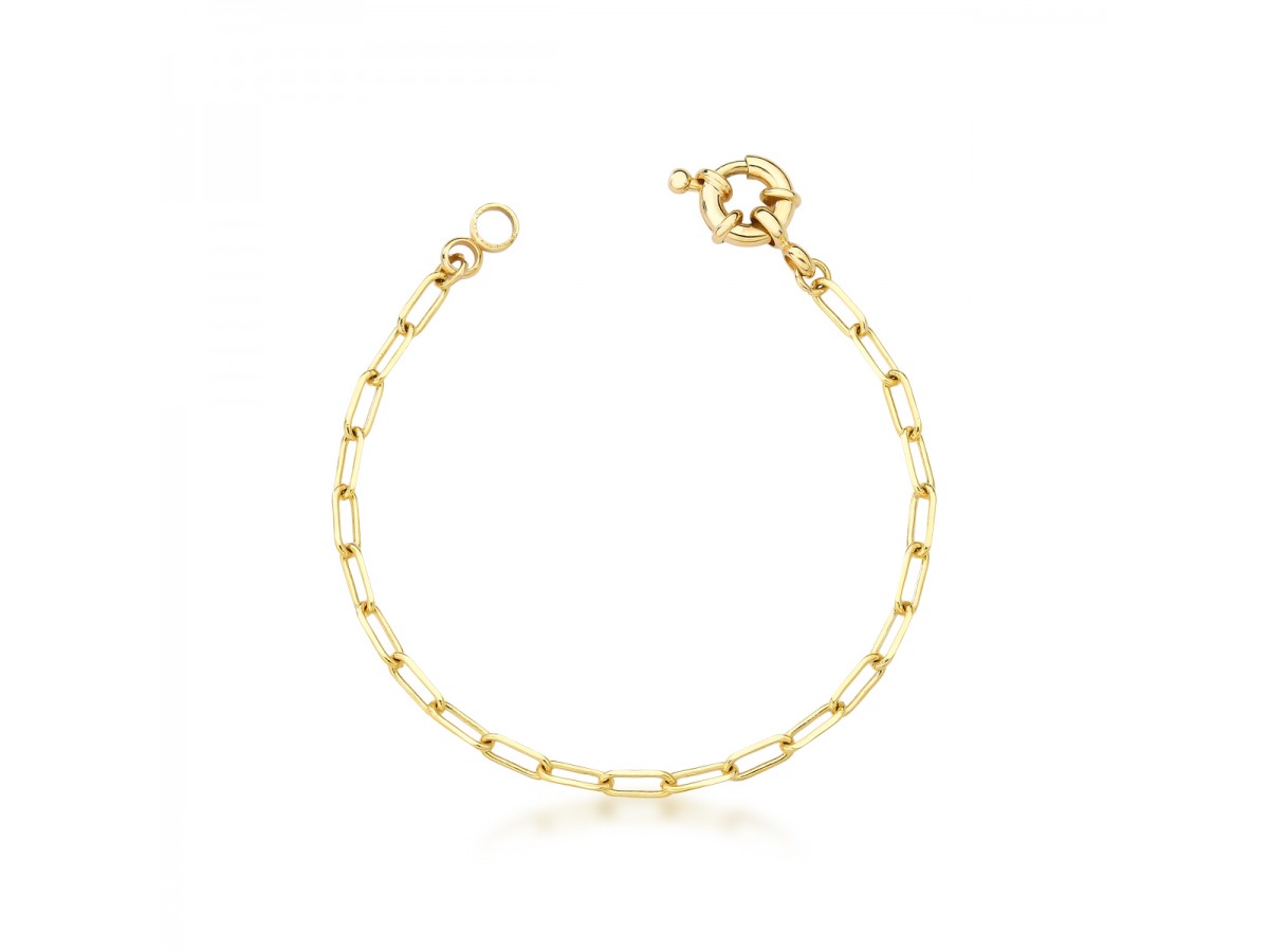 Pulseira Sob Medida Corrente Fecho Boia Banho de Ouro 18k.