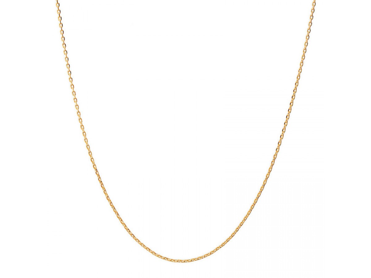 Corrente Mini Elo Português 38cm Banho de Ouro18k.