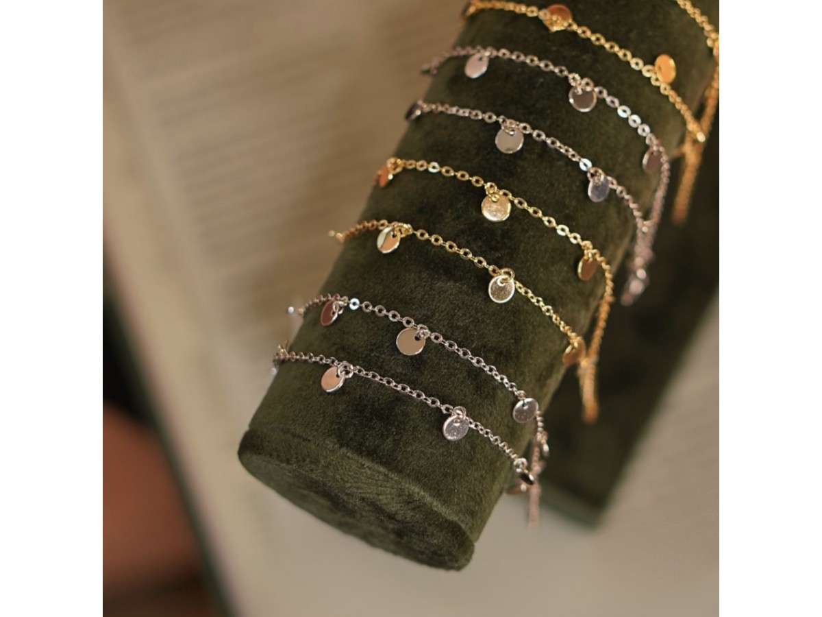 Pulseira Medalhas Banho de Ouro 18k ou Rodio Branco.