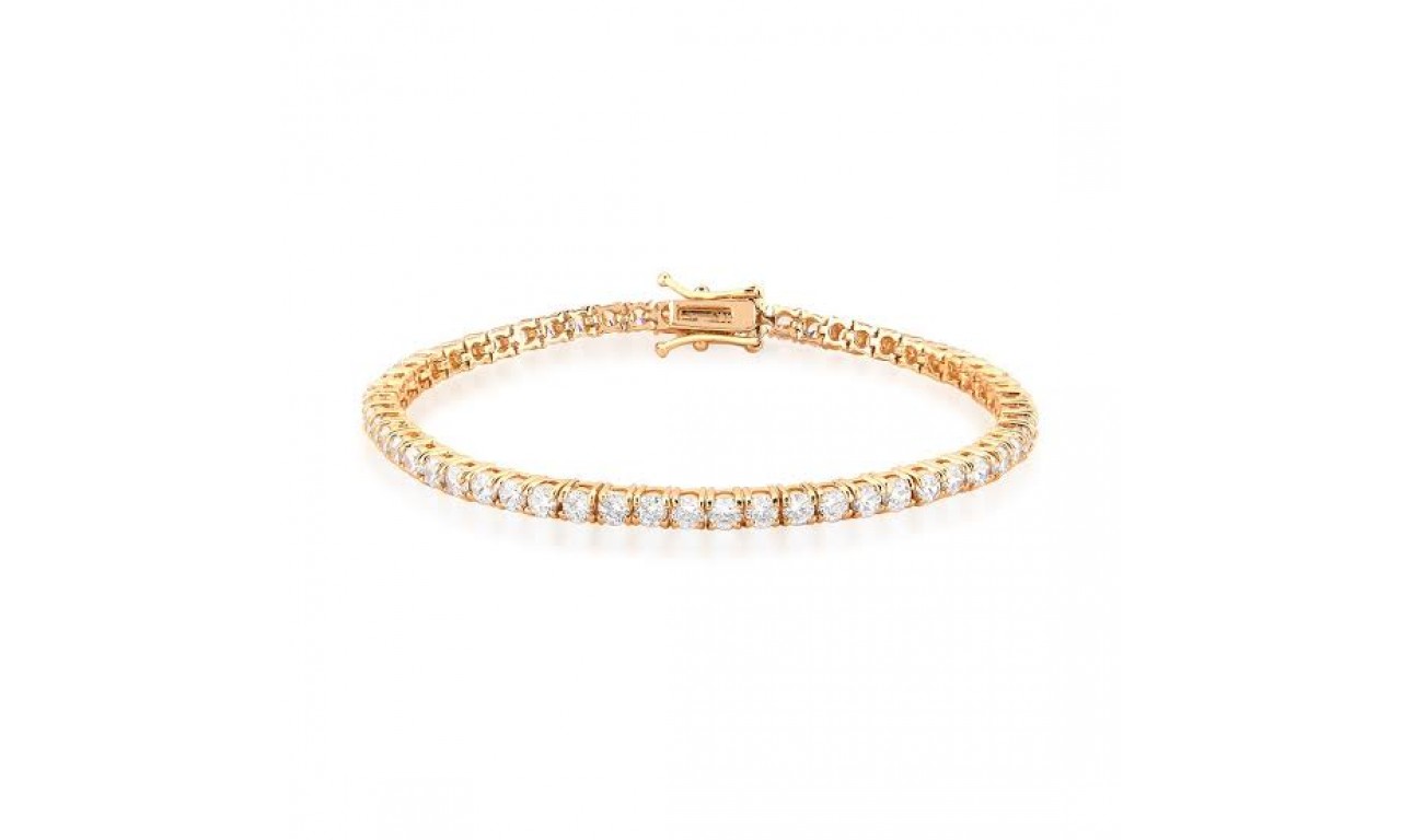 Pulseira Riviera Luxo Banho de Ouro 18k.