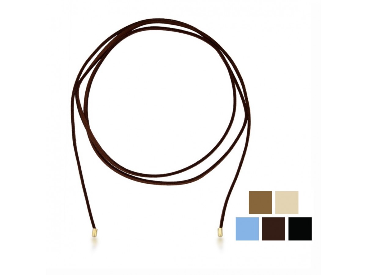Colar ou Pulseira Fio de Camurça Banho de Ouro 18k.