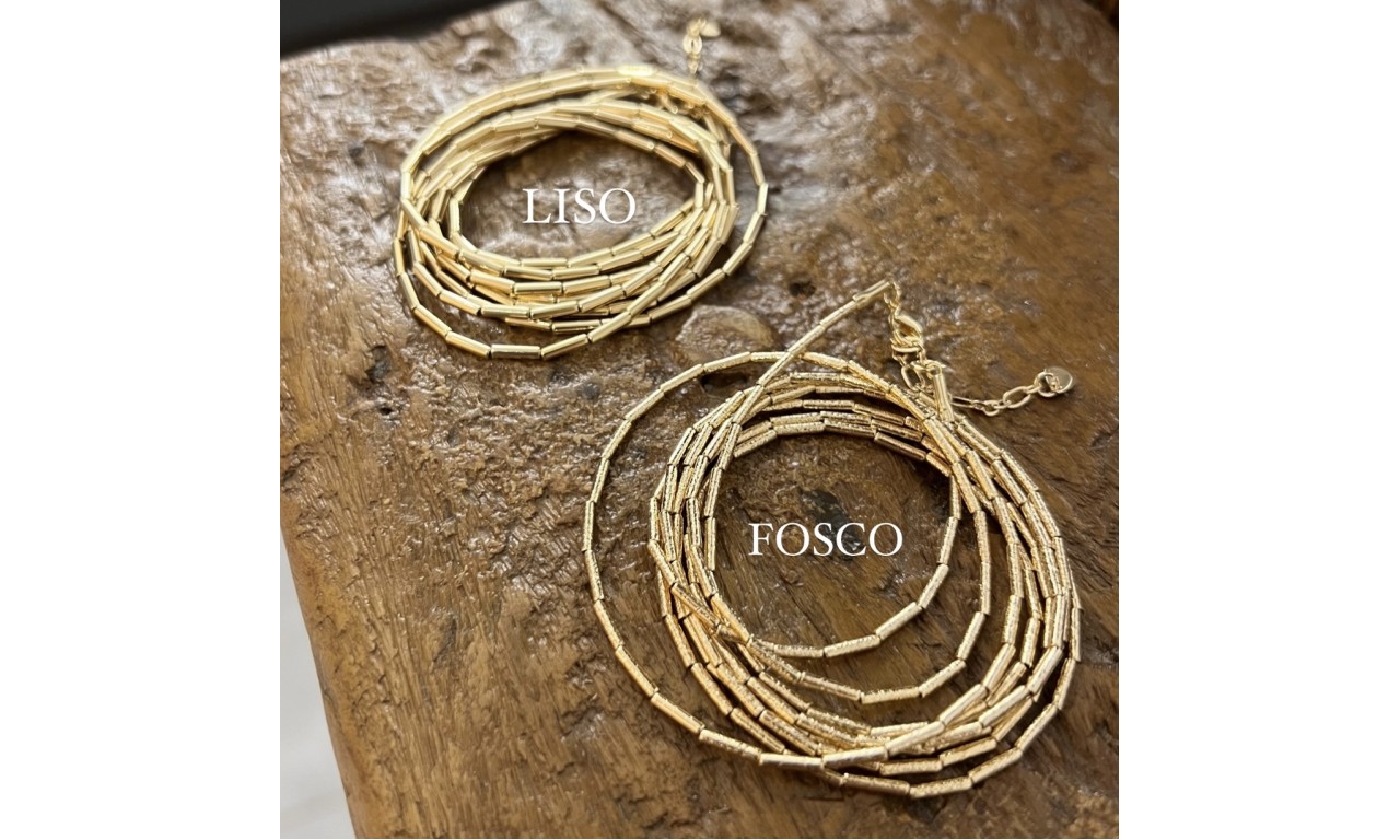 Pulseira Canutilhos Maxi Banho de Ouro 18k.