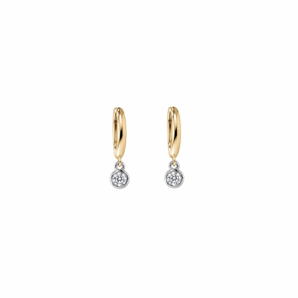 Brinco Argola Ponto de Luz Banho de Ouro 18k Brinco Argola Ponto de Luz Banho de Ouro 18k
