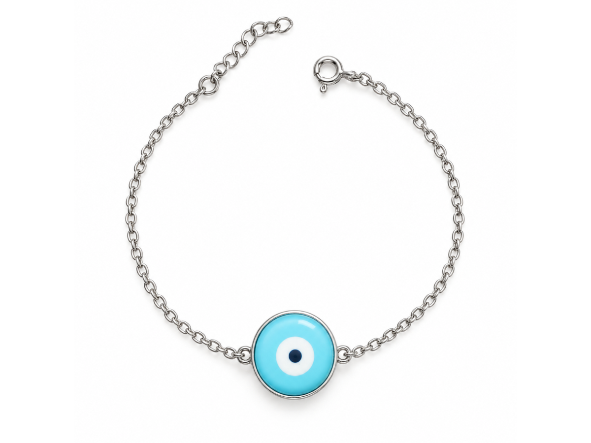 Pulseira Olho Grego Prata 925.