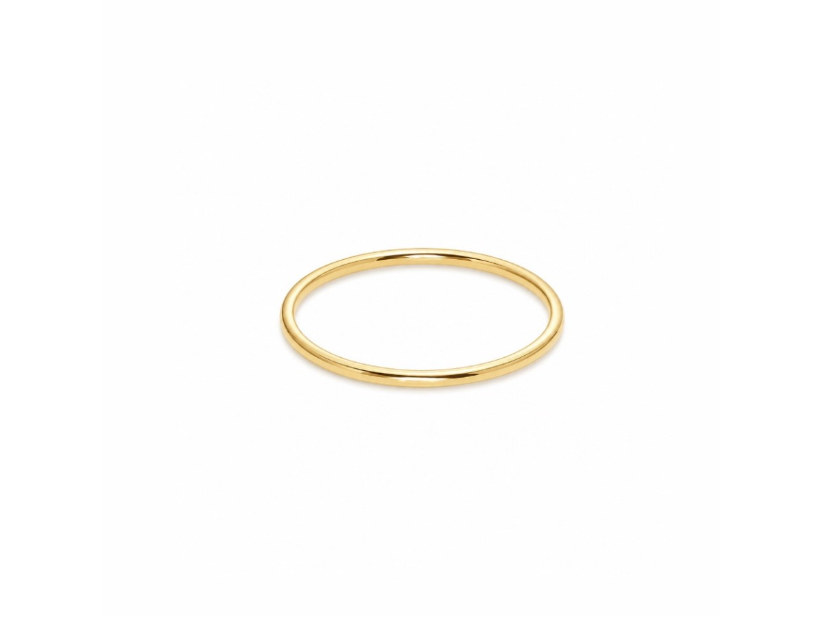 Anel Aro Básico Banho de Ouro 18k.