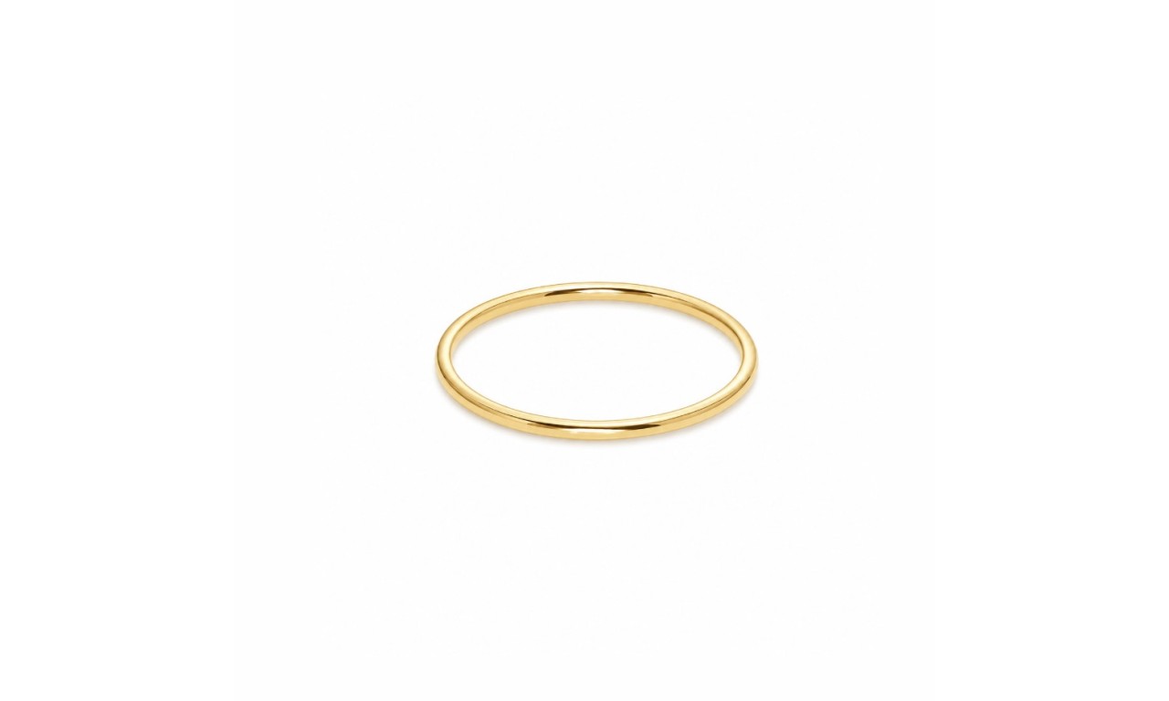 Anel Aro Básico Banho de Ouro 18k.