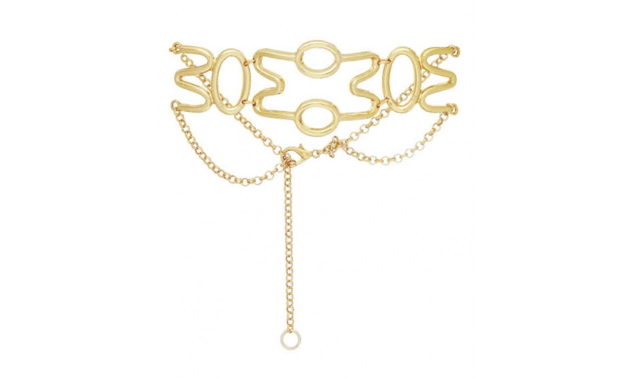 Colar Choker Silvia Banho de Ouro ou Rodio.