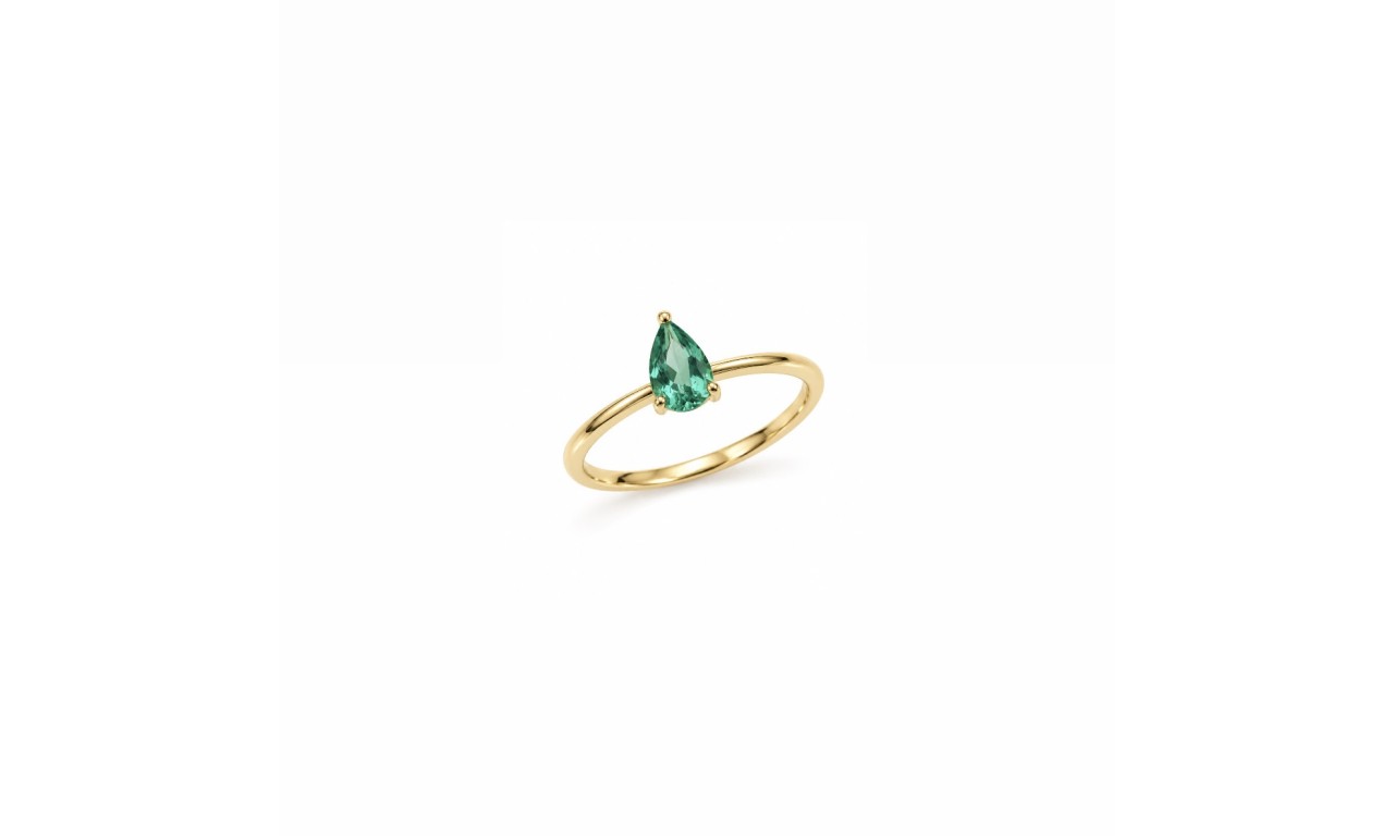 Anel Gota Banho de Ouro18k.