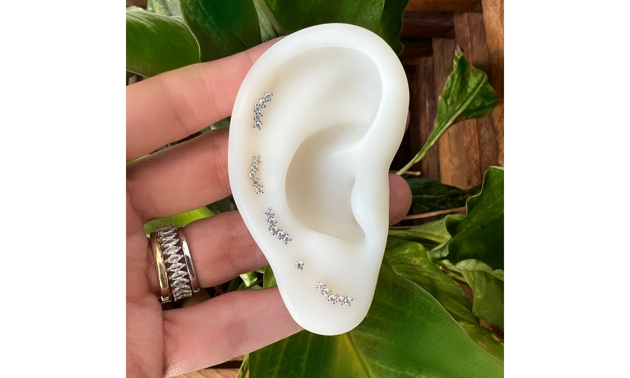 Brinco Mini Ear Cuff Cristal.