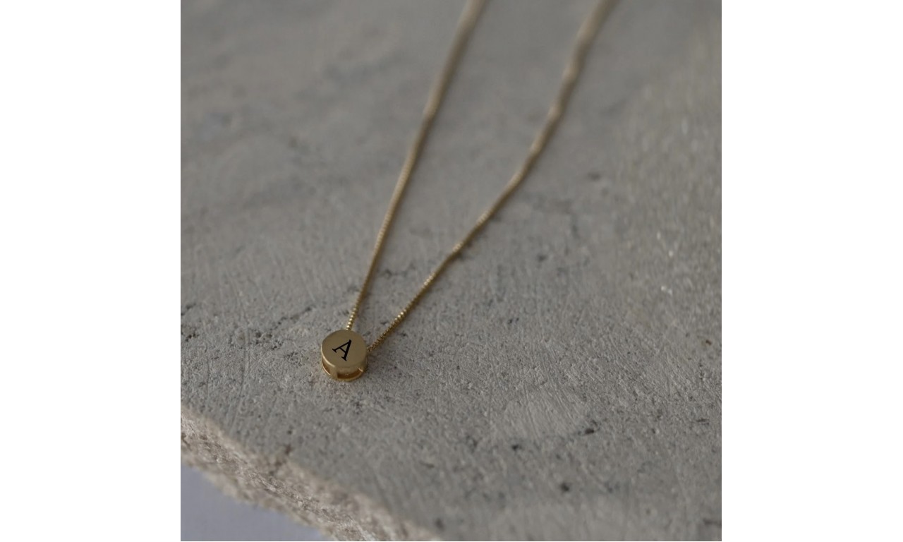 Colar Rodinha Personalizada Banho de Ouro 18k.