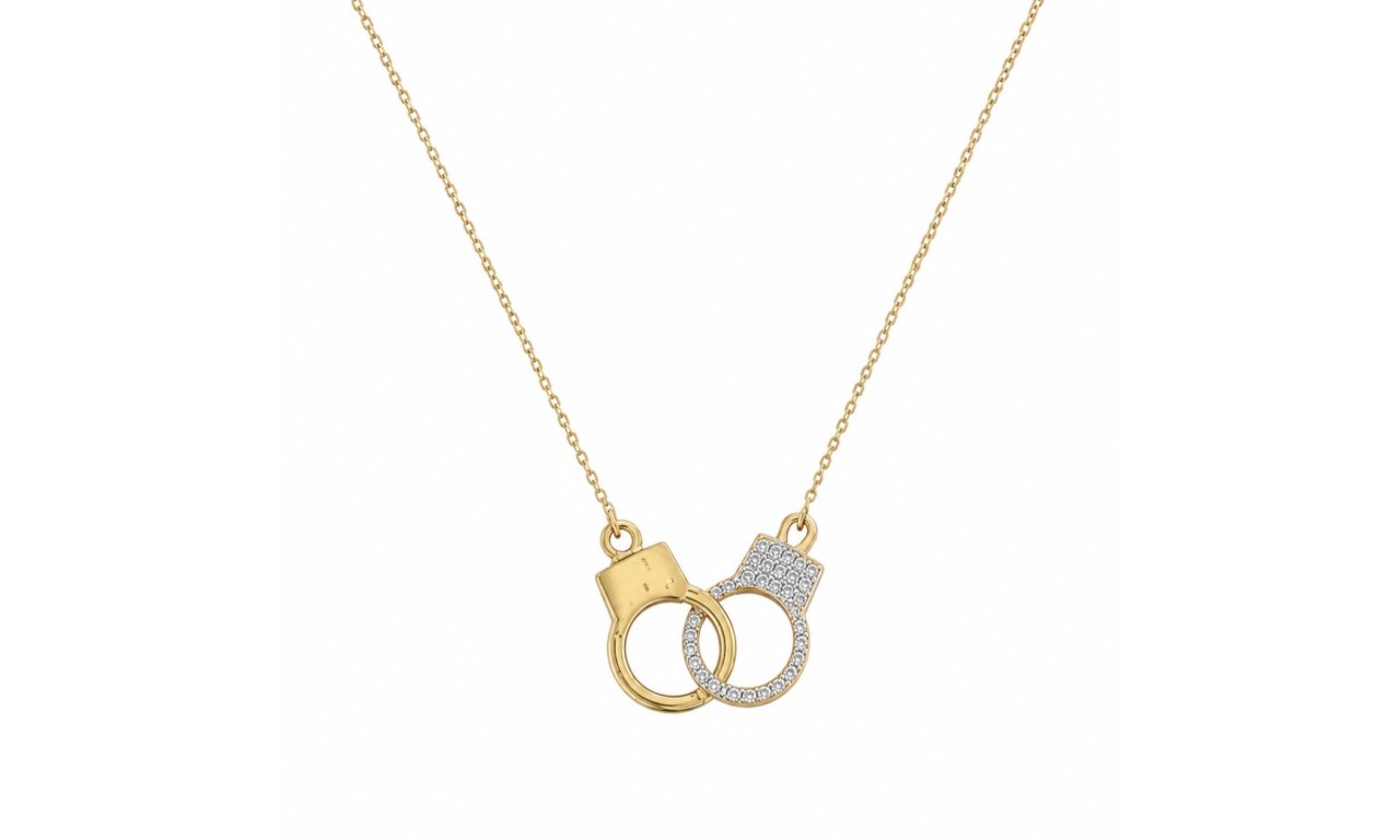 Colar Algema Banho de Ouro 18k.