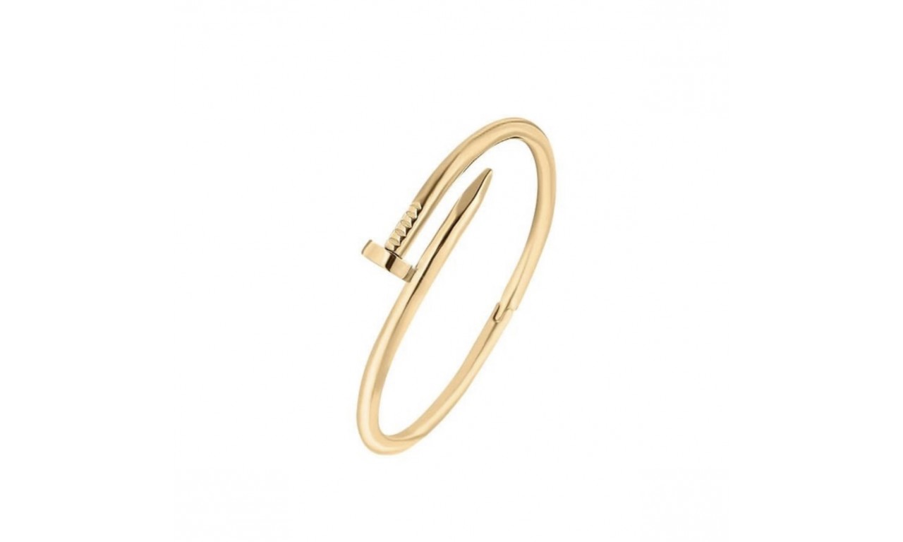 Pulseira Bracelete Prego Banho de Ouro 18k.