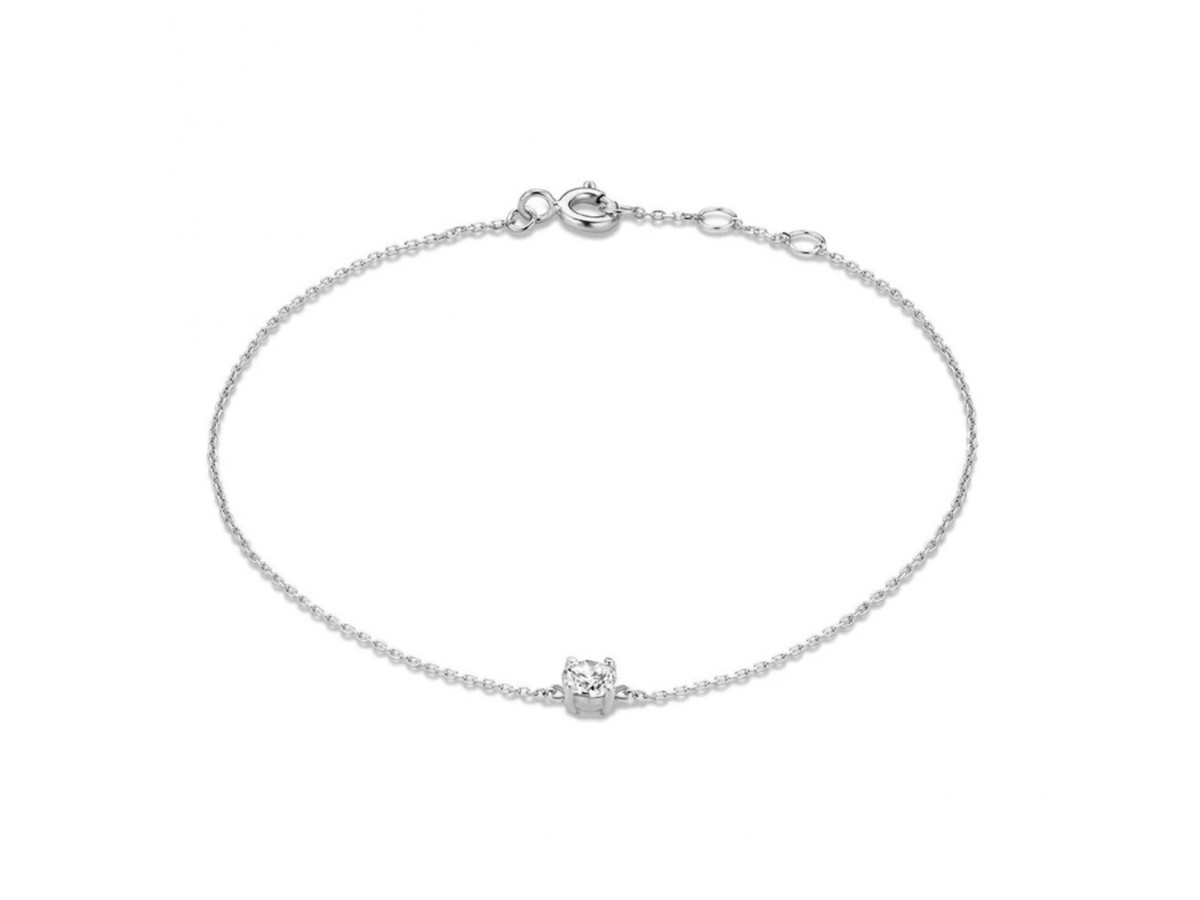 Pulseira Ponto de Luz Clássica Ródio Branco.