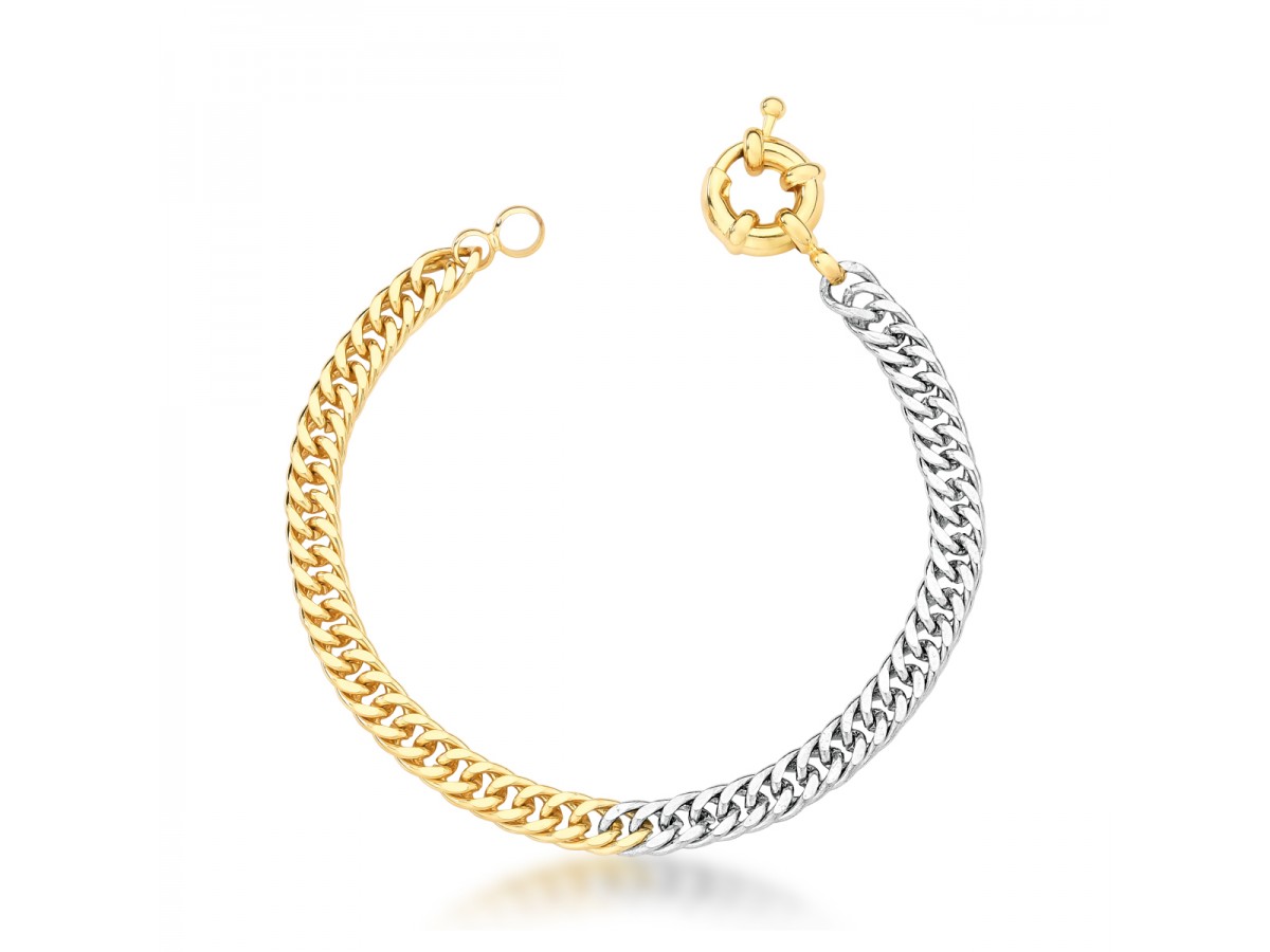 Pulseira Grumet Dois Banhos Sob Medida Fecho Boia.