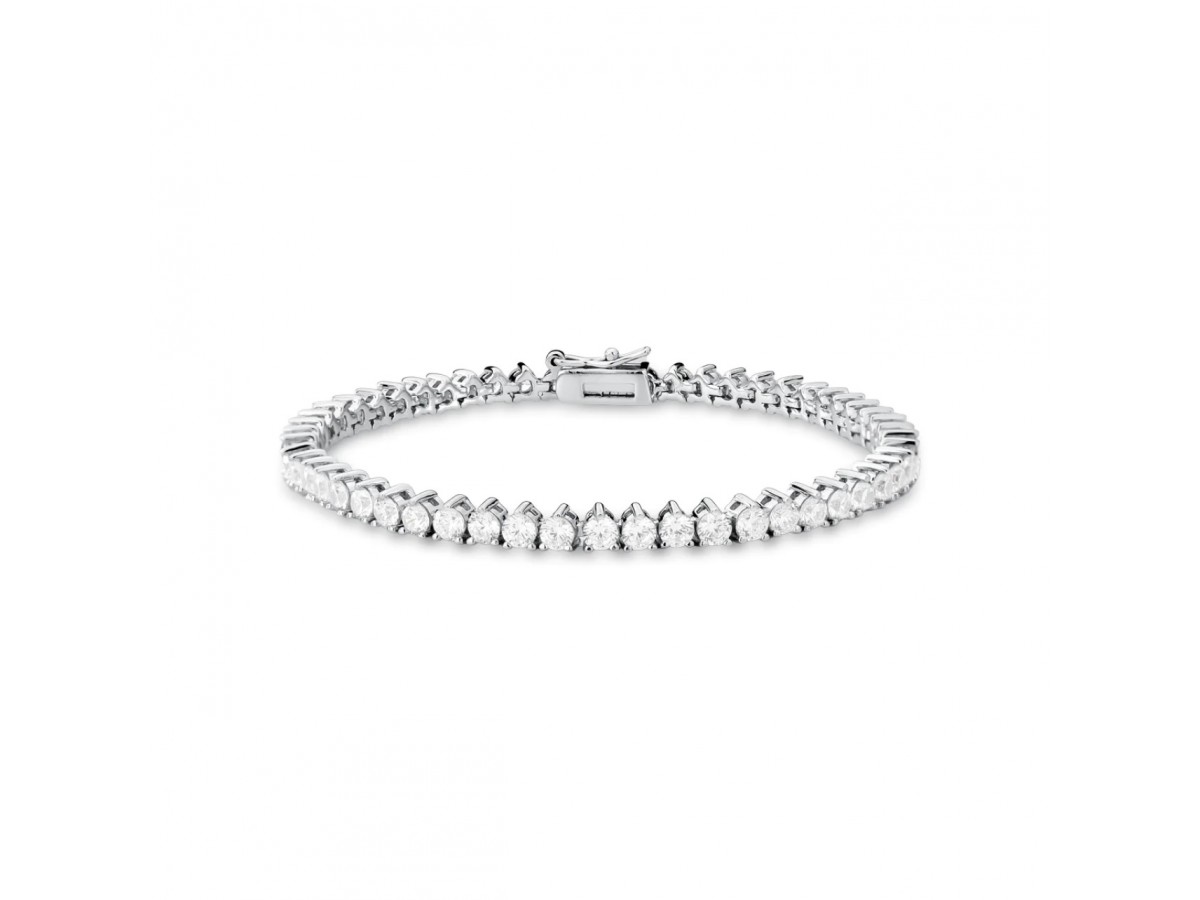 Pulseira Riviera Prata 925 Ródio Branco.