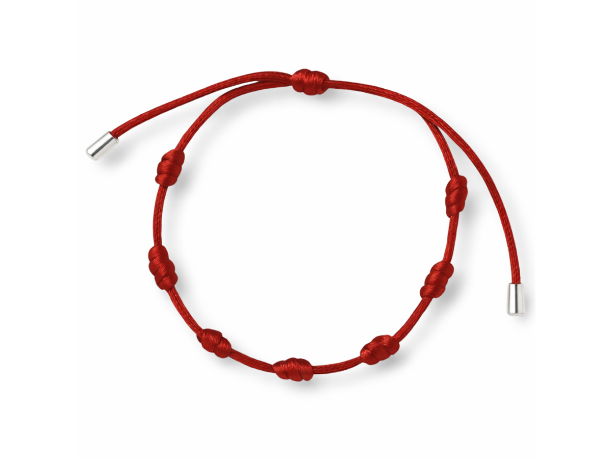 Pulseira 7 nós Fio de Seda Prata 925