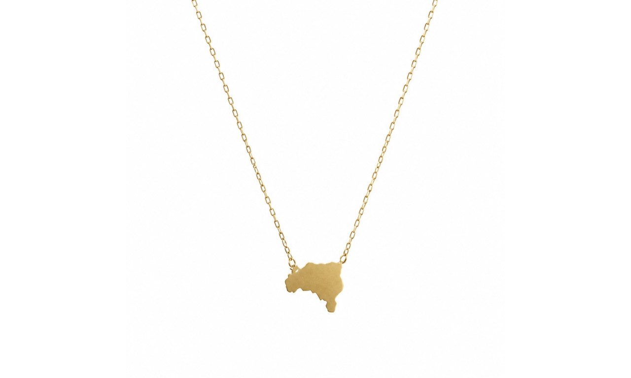 Colar Brasil Banho de Ouro 18k
