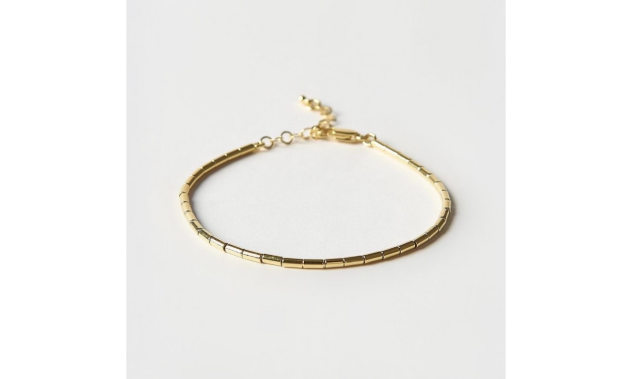 Pulseira Canutilhos Banho de Ouro 18k.